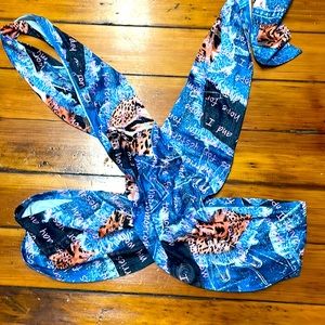 cross body, cheetah, blue, sexy